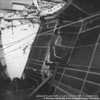 SRN4s damaged at sea